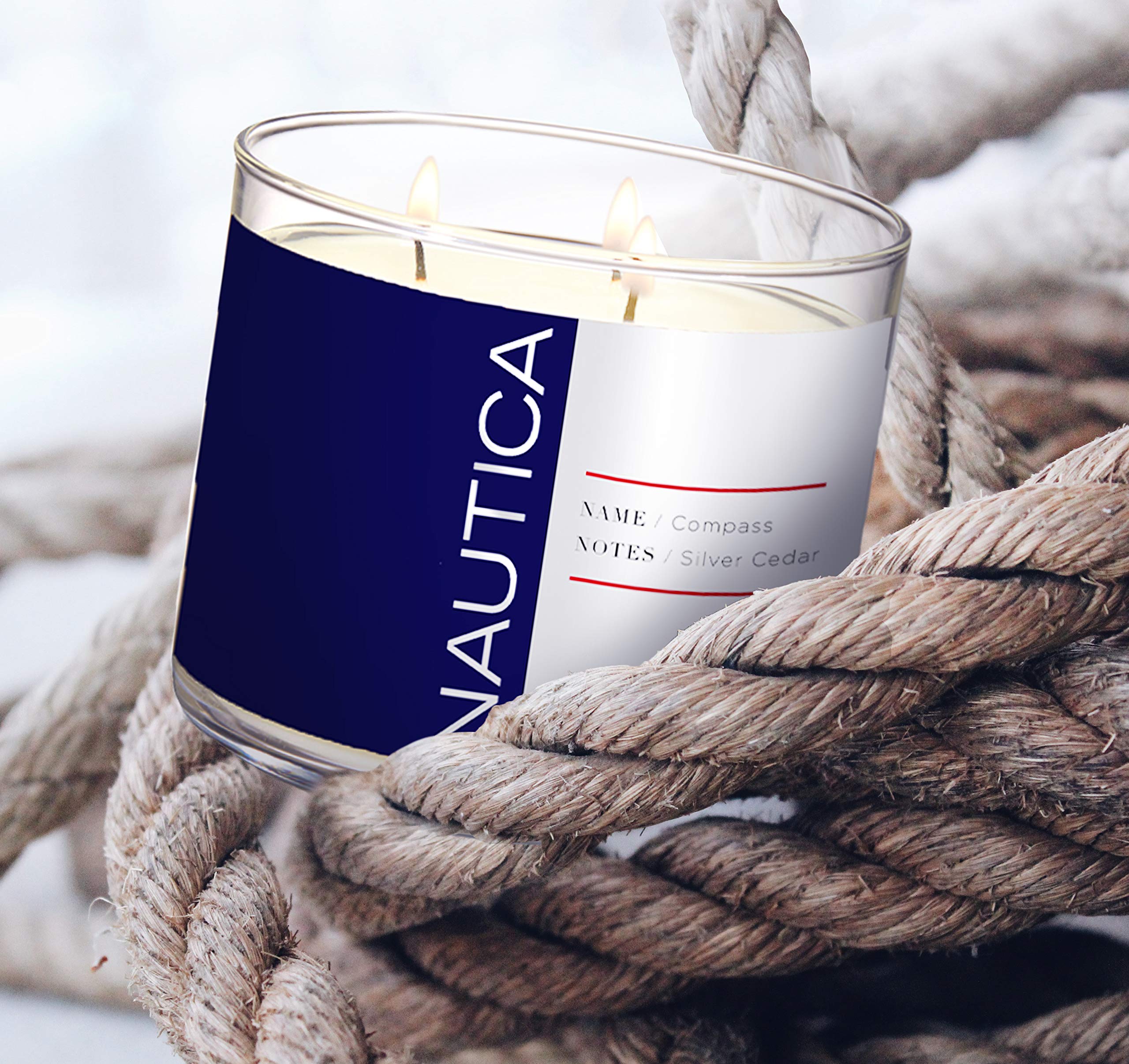 Amazon.co.jp: Nautica Compass 高級ソイワックス香り付きキャンドル